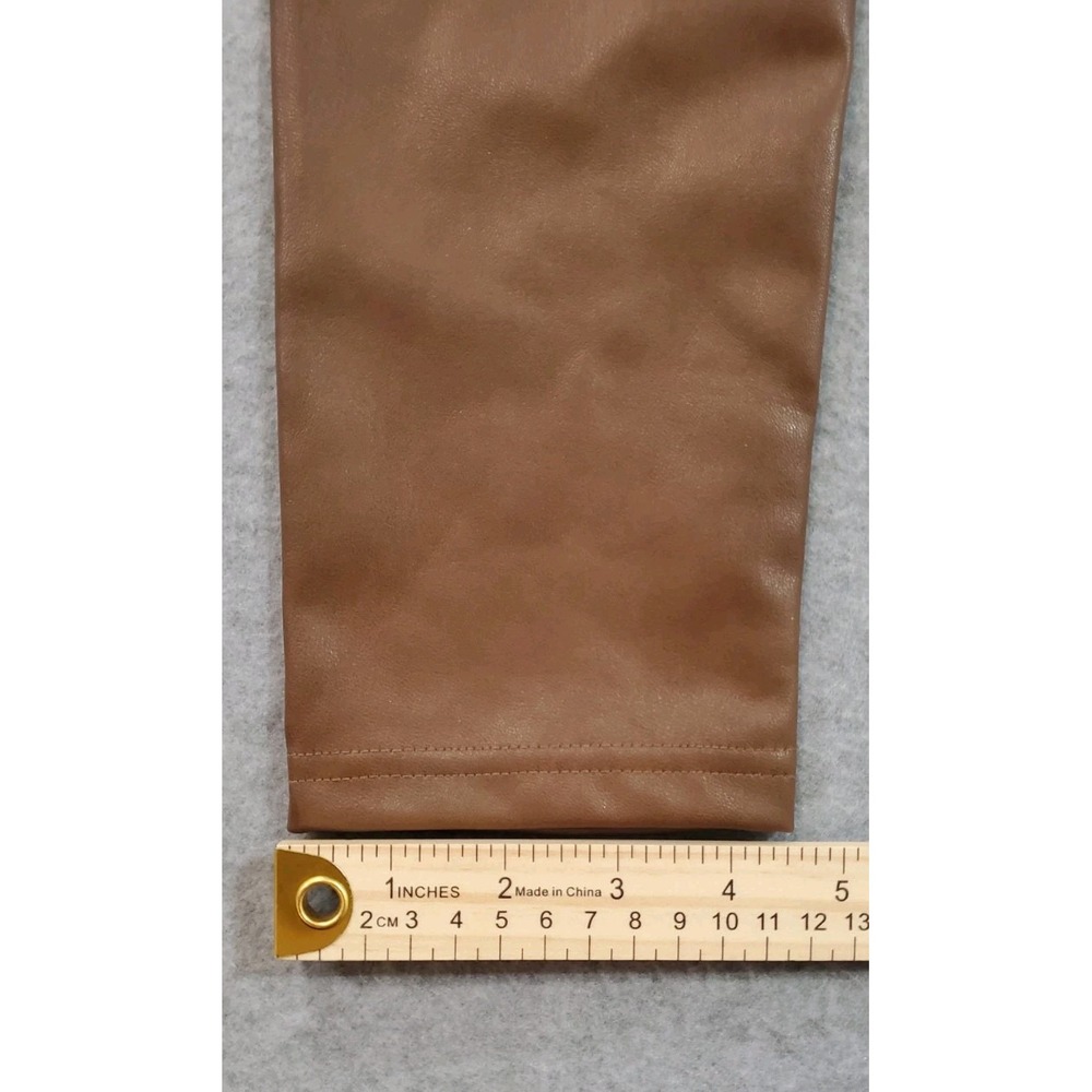 7 for All Mankind Women's Brown Faux‎ Leather Leggings, Size XS - Picture 5 of 5